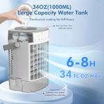 Portable 3-Speed Air Conditioner with LED Colors