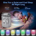 Portable 3-Speed Air Conditioner with LED Colors
