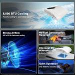 12V RV Air Conditioner with Heat 8.5K BTU Universal RV Rooftop AC Unit Heater Combo Quiet 2 in 1 Heating and Cooling for Truck, Trailer, Boat, Motorhome, Camper, Caravan