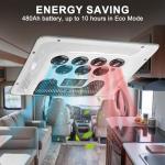 12V RV Air Conditioner with Heat 8.5K BTU Universal RV Rooftop AC Unit Heater Combo Quiet 2 in 1 Heating and Cooling for Truck, Trailer, Boat, Motorhome, Camper, Caravan