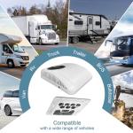 12V RV Air Conditioner with Heat 8.5K BTU Universal RV Rooftop AC Unit Heater Combo Quiet 2 in 1 Heating and Cooling for Truck, Trailer, Boat, Motorhome, Camper, Caravan