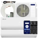 DELLA 18K BTU ODU 2 Dual Zone 12000 12000 BTU 19 SEER2 208-230V Cools Up to 1100 Sq.Ft Wifi Multi Zone Mini Split Air Conditioner Ductless Pre-Charged Heat Pump Work with Alexa, 16ft Installation Kits