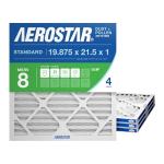 Aerostar 19.875x21.5x1 MERV 8 - 4 Count - High Efficiency Pleated HVAC, Furnace & Air Conditioner Filters - Removes Dust, Lint, Mold & Allergy-Causing Pollen