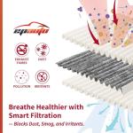 EPAuto CP285 (CF10285) Premium Cabin Air Filter includes Activated Carbon