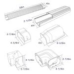 Mxclimate 4" 17ft PVC Line Set Cover Kit