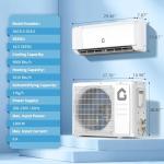 9000 BTU Mini Split AC with WiFi Control