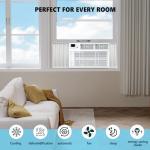 Electactic Window Air Conditioner, 10000 BTU Window AC Unit, Cooling Room 450sq.ft, Fast Cooling, 24H Timer,Dehumidifier Mo, Energy Saving, Remote Control for Living Room, Bedroom, Office