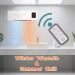 Wall-Mounted 2-in-1 Heater and Fan for Small Spaces