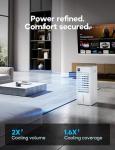 AEROZY Portable Air Conditioner Windowless, Evaporative Cooler with Digital Display, Remote, 3 Speeds, 12H Timer, Oscillating Swamp Cooler for Room no Windows, Bedroom, Living Room, White
