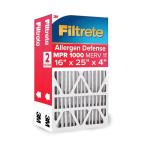 Filtrete 16x25x4 AC Furnace Air Filter, MPR 1000, MERV 11, Fits Honeywell & Lennox, Allergen Defense, Electrostatic Air Cleaning Filter, 2-Pack (Actual Size 15.88x24.56x4.31 in)