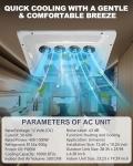 Treeligo 12V RV Air Conditioner Ultra-Quiet AC, Easy Install Non-Ducted Rooftop Unit, Heat & Fast Cooling for Campers, RVs and Travel Trailers