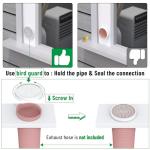 Forestchill Portable Air Conditioner Window Vent Kit with Insulation Foam Panels, Adjustable AC Vent Seal Kit with Mesh Guard for 5" Diameter Exhaust Hose, Insulates Heat & Reduces Noise from Outside