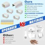 SUREPHON 4" 7.5Ft Mini Split Line Set Cover, Plastic Line Kit for Outside Units, Mini Split Air Conditioner, Central AC and Heat Pump