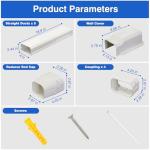 SUREPHON 4" 7.5Ft Mini Split Line Set Cover, Plastic Line Kit for Outside Units, Mini Split Air Conditioner, Central AC and Heat Pump