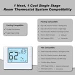 Non-Programmable Thermostat for Conventional Single-Stage Systems, 1 Heat/1 Cool, Easy DIY, White Backlight