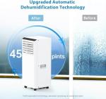 8,000 BTU Portable Air Conditioner, AC Unit with Built-in Cool, Dehumidifier & Fan Modes for Room up to 350 sq.ft, Conditioner Remote Control, 24 Hour Timer, Installation Kit
