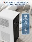 14,000 BTU Portable Air Conditioners Cools Up to 700 Sq.Ft, 4 in-1 Energy Efficient Portable AC Unit for Room with Remote Control, Cool, Fan, Dehumidifier, Installation Kits for Large Room, Office