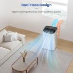 Inverter 16000 BTU Portable Air Conditioner, 3 in 1 Portable Ac Unit Cools Up for Rooms 850 Sq. Ft, Dual Hose Standing AC for Bedrooms with Dehumidifier, Fan, Quiet Sleep Mode, Remote Control