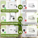 TRJ 2 PCS Thermostat Lock Box with Key, Large Thermostat Cover with Lock for Thermostat on Wall, AC Control Lock Box Cover with Key, Air Conditioner Lockbox Fits Thermostats 5" H x 6.3" W or Smaller