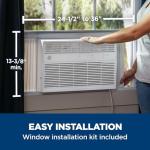GE Window Air Conditioner 10000 BTU, Wi-Fi Enabled, Energy-Efficient Cooling for Medium Rooms, 10K BTU Window AC Unit with Easy Install Kit, Control Using Remote or Smartphone App