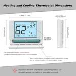 Non-Programmable Thermostat for Conventional Single-Stage Systems, 1 Heat/1 Cool, Easy DIY, White Backlight