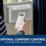 GE Window Air Conditioner 10000 BTU, Wi-Fi Enabled, Energy-Efficient Cooling for Medium Rooms, 10K BTU Window AC Unit with Easy Install Kit, Control Using Remote or Smartphone App