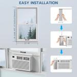 ZAFRO Window Air Conditioners 8000BTU, Cools 350 Sq. Ft,2 Cooling Mode & Fan Speeds,Ultra-Quiet Remote,White