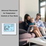 Non-Programmable Thermostat for Conventional Single-Stage Systems, 1 Heat/1 Cool, Easy DIY, White Backlight