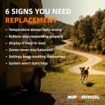 Black 3314082.000 RV Thermostat Multi-Zone Comfort Control Center 2, 10-Button Compatible with Dometic Air Conditioner Series 579, 595, 600, 6308, 520, 6218XX, 6318XX, 6418XX, 6518XX, 457915, 459516