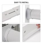 Kxuhivc Portable Air Conditioner Window Vent Kit, Adjustable Window Seal with 5.9 Inch Diameter, 78.7 Inch Length Exhaust Hose for A/C Unit Universal for Sliding Glass Doors