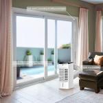 Kxuhivc Portable Air Conditioner Window Vent Kit, Adjustable Window Seal with 5.9 Inch Diameter, 78.7 Inch Length Exhaust Hose for A/C Unit Universal for Sliding Glass Doors