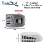 RecPro RV Air Conditioner 13.5K Ducted or Non-Ducted | Quiet AC | 110-120V | Cooling Only | Easy Install | All-in-One Unit | For Camper, Fifth Wheel, Food Trucks, (Ducted, White)
