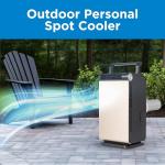 BLACK+DECKER 3-in-1 Personal Portable Air Conditioner, 1000 BTU (ASHRAE 128) Portable Fan & Dehumidifier, Windowless Air Cooler with Electronic Control Panel, LED Display, Timer & Dual Exhaust Hose