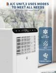 8,000 BTU Portable Air Conditioner, 4-In-1 Portable AC Units for Rooms with Fan, Dehumidifier, Cools Up to 350 Sq.Ft. Room Air Conditioner, Remote, Auto Swing, Quite Opration, Timer, Black Top