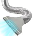 Flat Air Conditioner Exhaust Hose, Air Conditioner Portable Exhaust Hose Window Adapter, Exhaust Port Connector for Portable Air Conditioner Dryer Ventilation System (1)