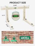 Plusluck Mini Split Wall Mounting Bracket for 18000-24000 BTU Mini Split Air Conditioner with Leveler Universal Ductless AC and Heat Pump Systems Outdoor