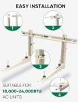 Plusluck Mini Split Wall Mounting Bracket for 18000-24000 BTU Mini Split Air Conditioner with Leveler Universal Ductless AC and Heat Pump Systems Outdoor