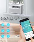 Electactic 12000BTU Smart Inverter Window Air Conditioner AC Unit, App & Remote Control, Cools Rooms up to 550 Sq. Ft, 6 Modes, Quiet Cooling, Enegy Saving, Perfect for Bedroom, Living Room