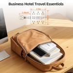 MCSCN Portable Slim Flat Plug Surge Overload Protector Power Strip Wall Outlet with 6 AC Power Outlets 4 USB(1C) for Home Office Dorm Travel Essentials Fire and Reach 100-125V 15A 1875W UL