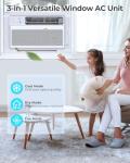 Electactic 12000BTU Smart Inverter Window Air Conditioner AC Unit, App & Remote Control, Cools Rooms up to 550 Sq. Ft, 6 Modes, Quiet Cooling, Enegy Saving, Perfect for Bedroom, Living Room