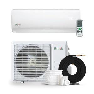 BRAVO 12,000 BTU 115V Ductless Mini Split Air Conditioner & Heat Pump – 17 SEER2 Inverter AC System – Pre-Charged – 13FT Installation Kit – Smart Control Included – Cooling & Heating