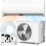 12000 BTU Mini Split Ac/Heating System, 19 SEER2 115V Ductless Inverter Air Conditioner with Heat Pump, Up to 750 Sq.Ft, Auto Clean, Defrost, Energy Efficient for Home & Office
