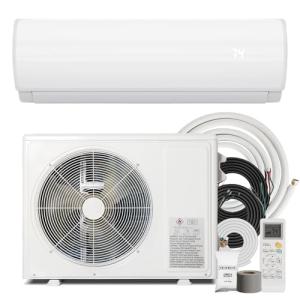 Nexaro 12000BTU Mini Split Air Conditioner Heat Pump, 19 SEER2 Inverter Compressor AC Unit Cools Rooms up to 750 Sq. Ft, 115V Ductless Split AC with Pre-Charged Condenser & Installation Kit