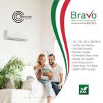 BRAVO 12,000 BTU 115V Ductless Mini Split Air Conditioner & Heat Pump – 17 SEER2 Inverter AC System – Pre-Charged – 13FT Installation Kit – Smart Control Included – Cooling & Heating