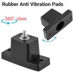 4 Pack Heavy Duty Anti Vibration Pads for Mini Split Air Conditioner , Rubber Vibration Isolator Mounting Brackets with Expansion Screws and Shock Absorbing Pads, Fits HVAC, Central AC Air Compressor