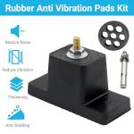 4 Pack Heavy Duty Anti Vibration Pads for Mini Split Air Conditioner , Rubber Vibration Isolator Mounting Brackets with Expansion Screws and Shock Absorbing Pads, Fits HVAC, Central AC Air Compressor