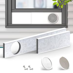 Daisypower Portable Air Conditioner Window Kit With Foam Insulation,Heat And Noise Insulated,Adjustable Seal Panels for AC Hose,Fits Single Double Hung Window,Sliding Window (5.9 IN)