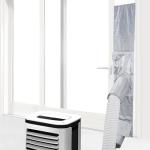 Window Seal Kit for Portable Air Conditioner, Easy Installation, 28x102~162cm Length Adjustable Full Sealing Waterproof A/C Window Vent Sealing Cl,Fit for Portable Air Conditioner and Dryer(Silvery)