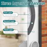 Daisypower Portable Air Conditioner Window Kit With Foam Insulation,Heat And Noise Insulated,Adjustable Seal Panels for AC Hose,Fits Single Double Hung Window,Sliding Window (5.9 IN)