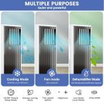 Portable Air Conditioners, 8,000 BTU Air Conditioner with Built-in Dehumidifier Function, Fan Mode, Remote Control, Up to 350 Sq. Ft., Black